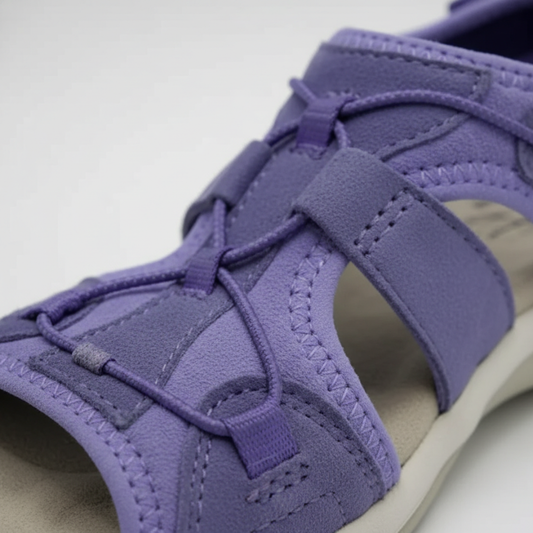 Sandalias para Caminar con Soporte Ortopédico para el Arco y Cordones Elásticos para Mujer