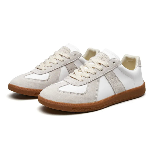 Zapatillas de cuero para hombre, con cordones, antideslizantes, bajas y casuales