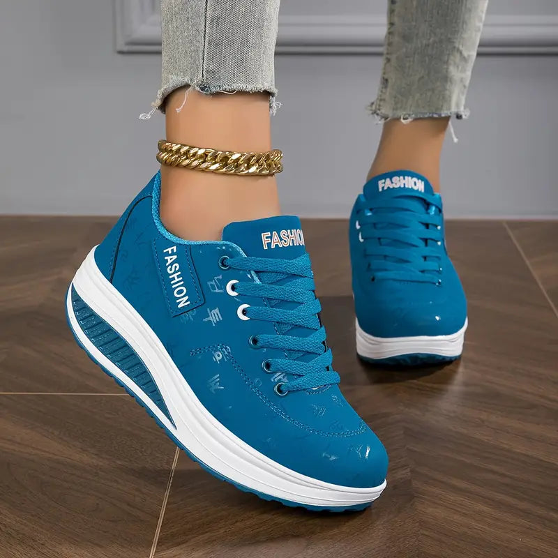 Zapatos para mujer con suela ortopédica acolchada, soporte estable, cordones, casuales