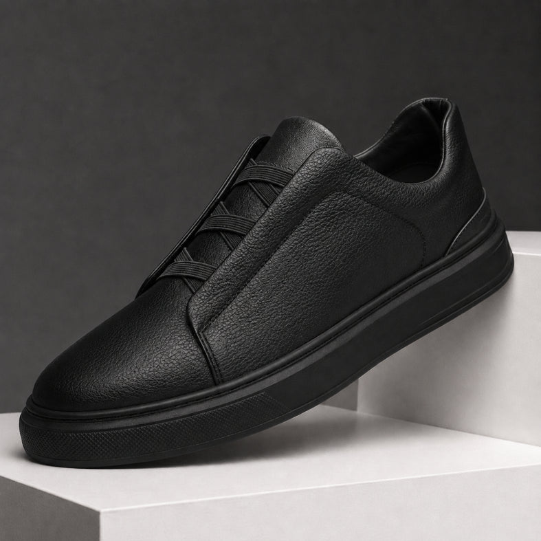 Zapatillas de cuero para hombre con correa elástica | Ajuste clásico