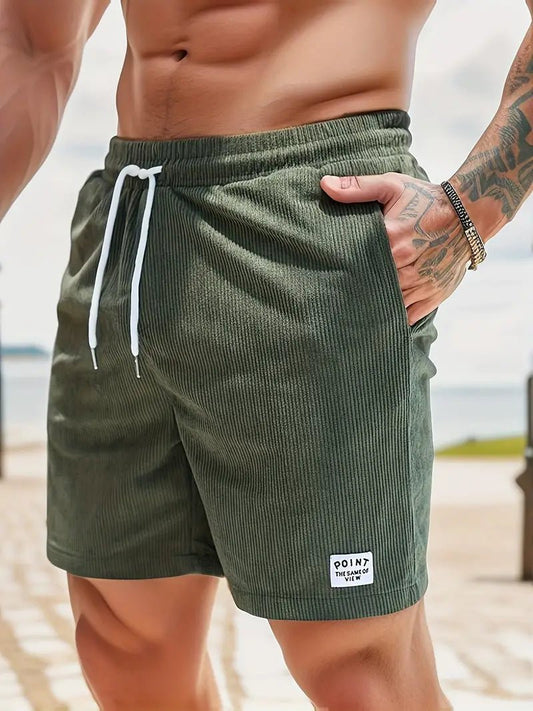 Men's Elastic Waist Swimwear Shorts Front