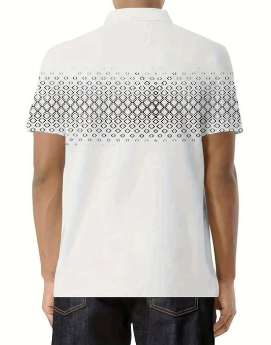 Men's Pique Polo Shirts | Classic Tennis Tail Hem Front