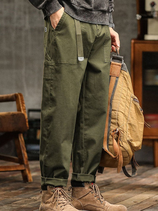 Men's Relaxed Cotton Utility Pants Front