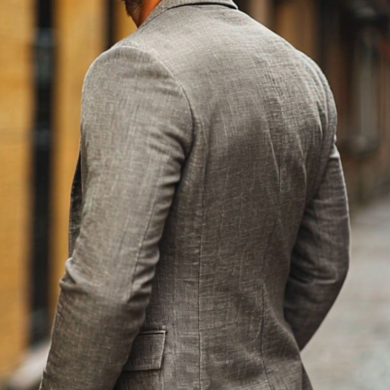Men's Single-Breasted Cotton Linen Blazer | Slim Fit Lifestyle