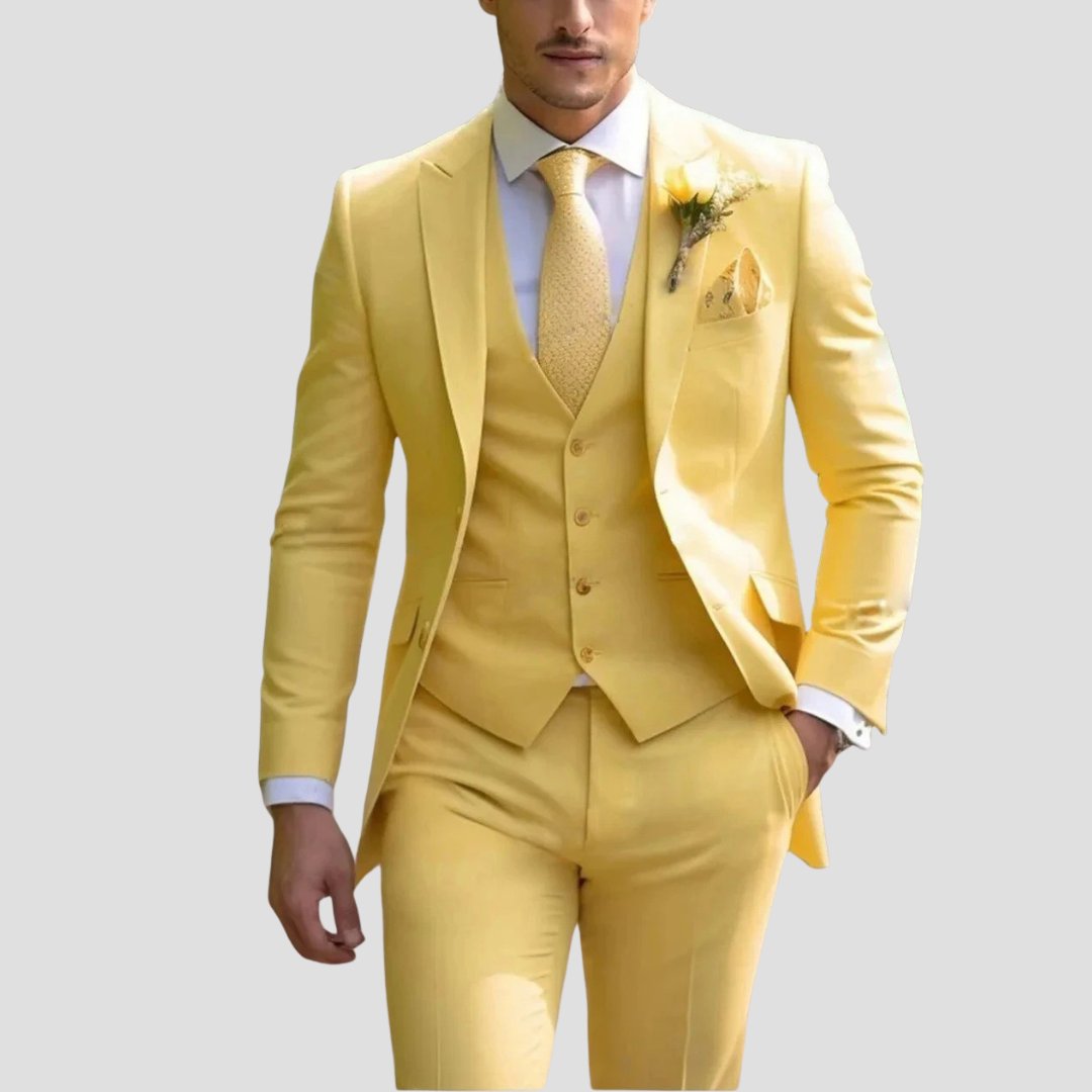 Men's Slim Fit Waistcoat Suit | Three-Piece Formal Set Lifestyle