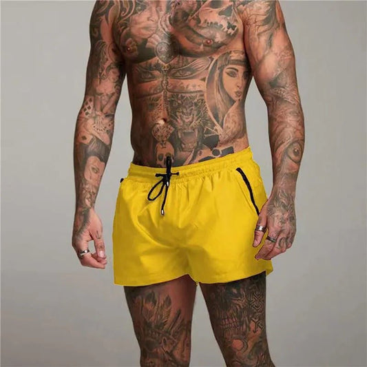 Men's Stretch Quick-Dry Swim Trunks | Drawstring Waist Front