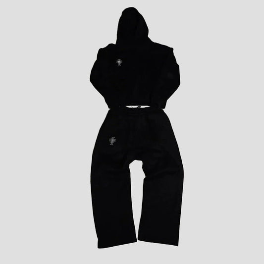 Men's Wide Leg Tracksuit | Relaxed Casual Fit Front