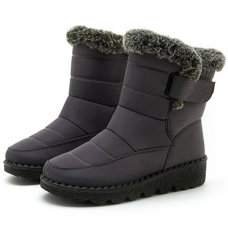 Women's Waterproof Insulated Snow Boots | Fur Cuff Winter View 13