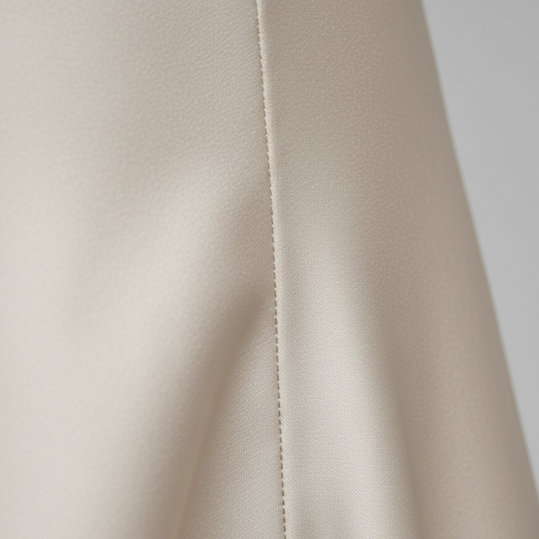 Robe mi-longue pour femme en satin drapé avec broche en strass
