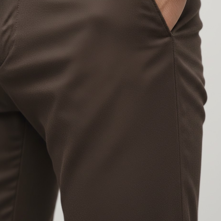 Pantalones elásticos para hombre de poliéster y elastano ajuste clásico