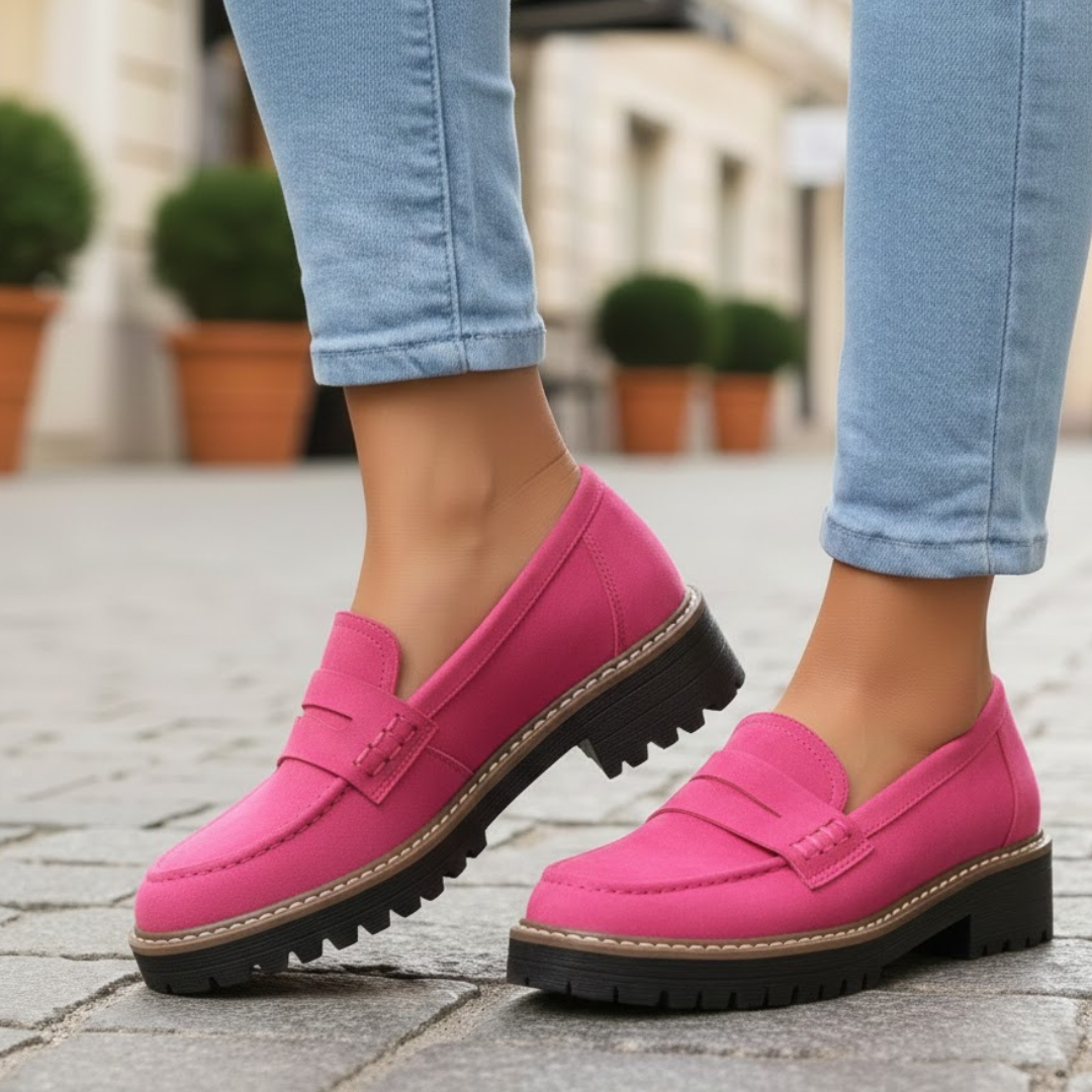 Mocasines ortopédicos para mujer con plantilla acolchada y ajuste ergonómico