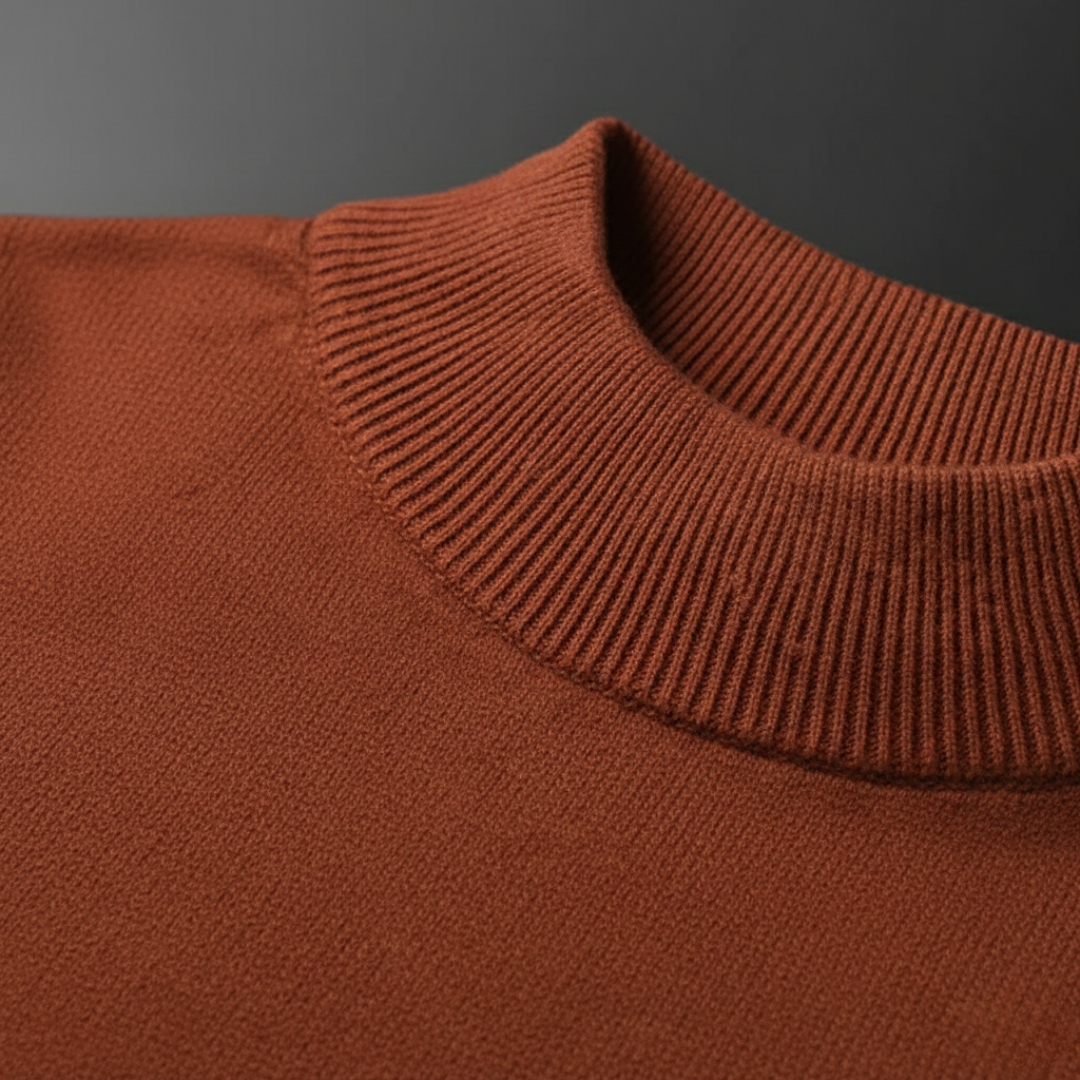 Suéter de cuello alto tejido para hombre