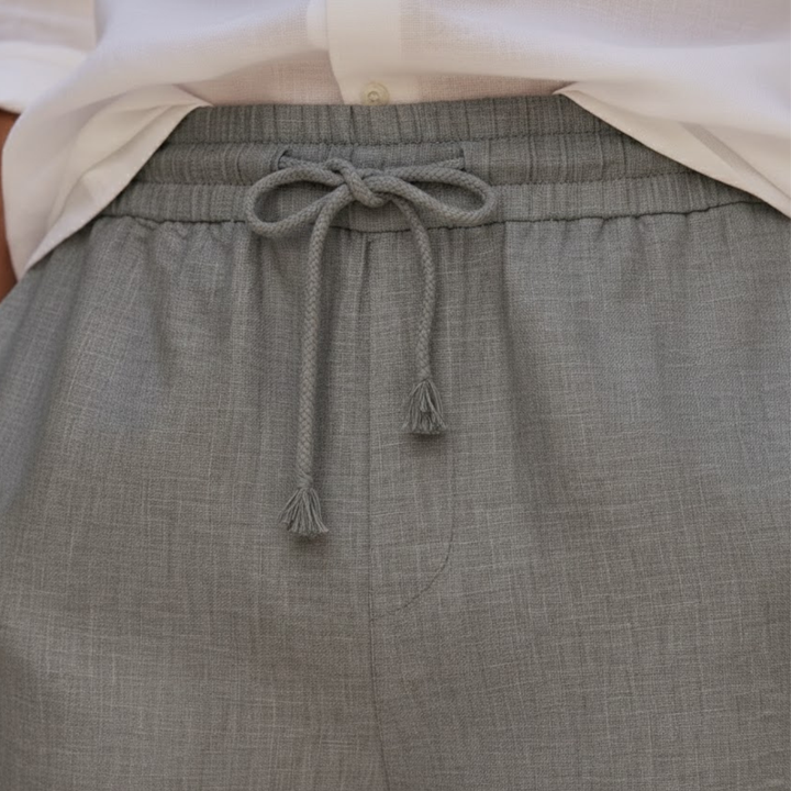Mens linen shorts relaxed fit drawstring summer