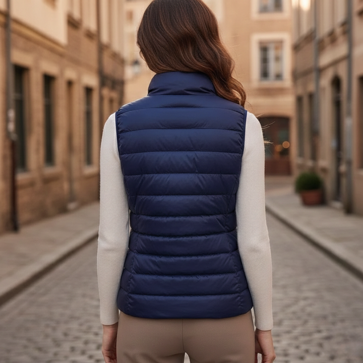 Puffer Vest Ultralight Sleeveless Full Zip Womens