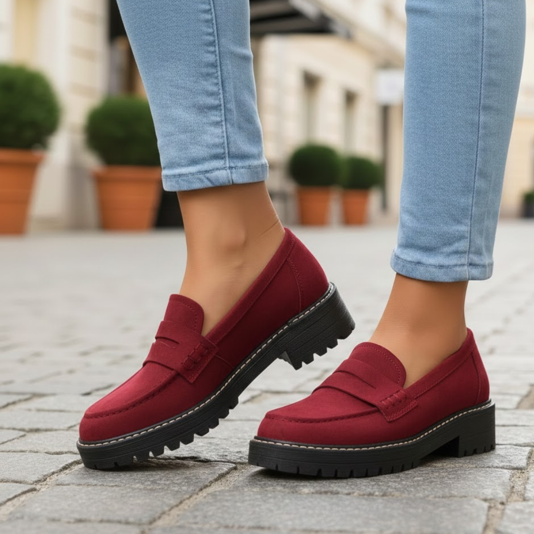 Mocasines ortopédicos para mujer con plantilla acolchada y ajuste ergonómico
