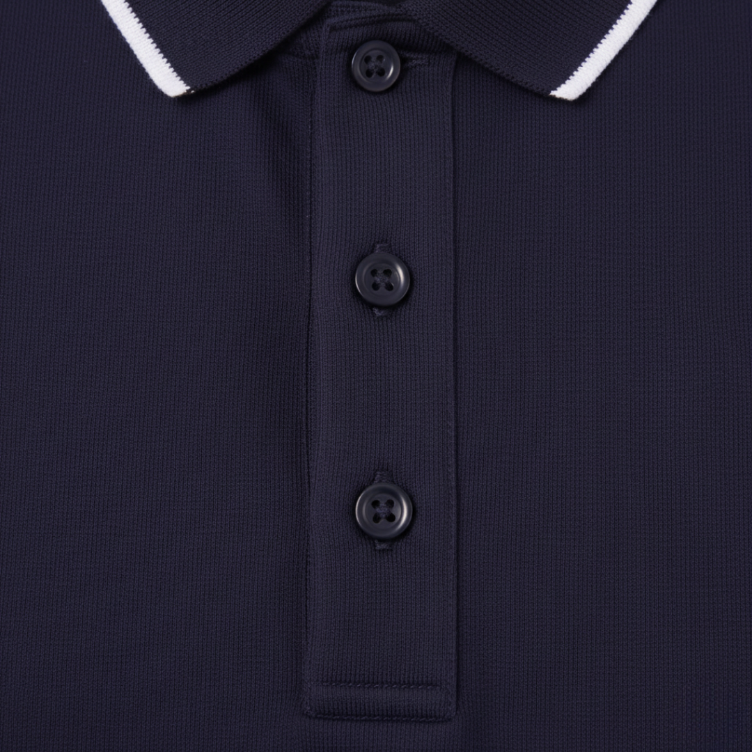 Camiseta tipo polo de manga corta con ribete para hombre