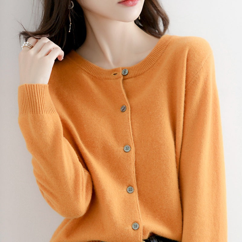 Sweater Button Up Mink Regular Fit Womens