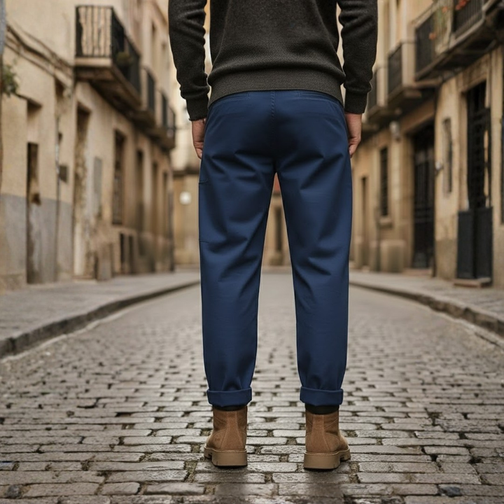 Cargo Pants Vintage Wash Cotton Relaxed Fit Mens