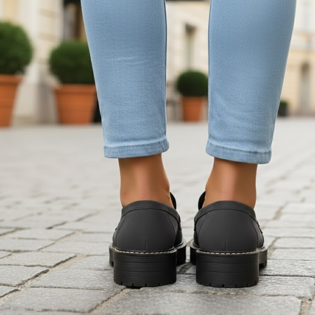 Mocasines ortopédicos para mujer con plantilla acolchada y ajuste ergonómico