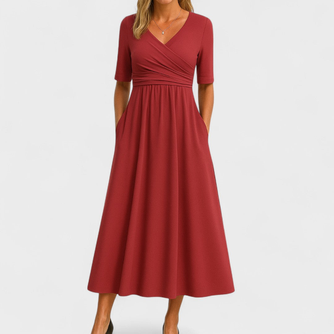 Women's Dress Satin Sleeveless V-Neck Ceremony