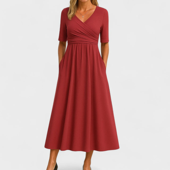 Women's Dress Satin Sleeveless V-Neck Ceremony