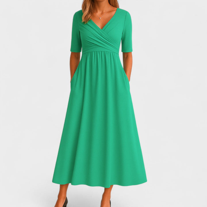 Women's Dress Satin Sleeveless V-Neck Ceremony