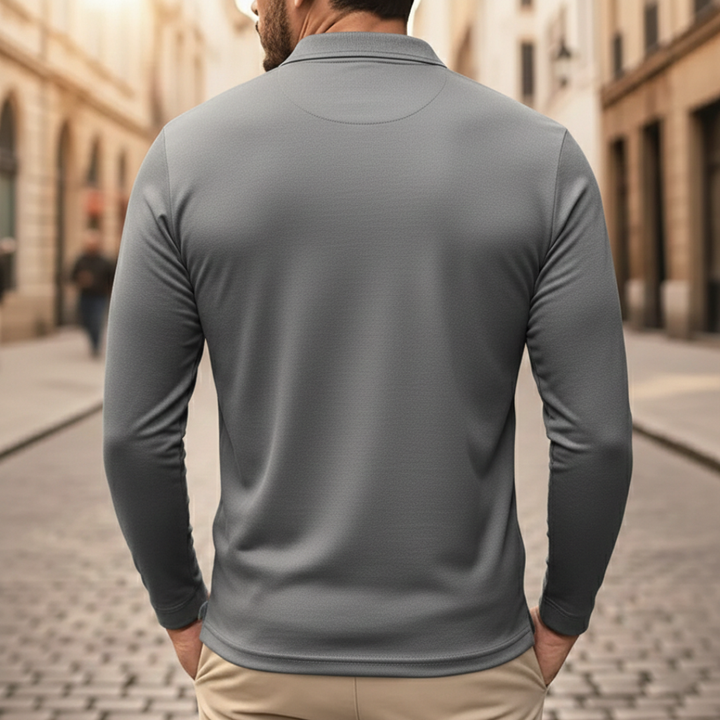 Polo à manches longues pour homme, à haute performance