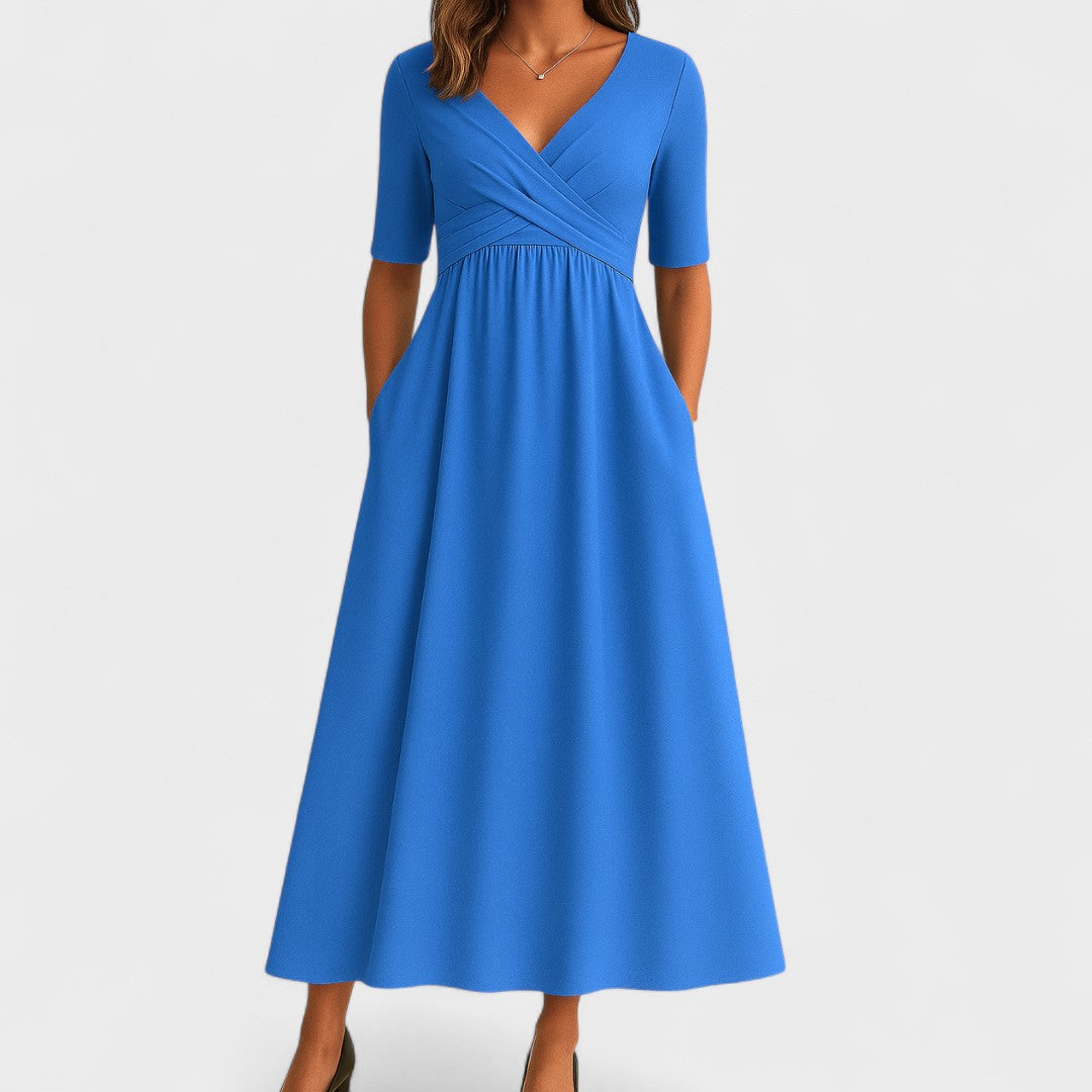 Women's Dress Satin Sleeveless V-Neck Ceremony