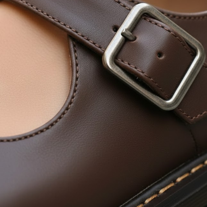 Women Strap Shoes Buckle Closure Cushioned Sole