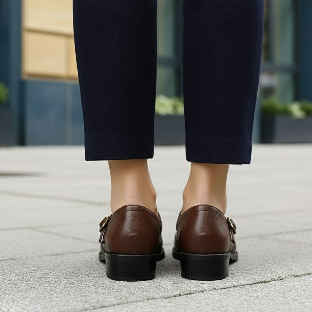 Women Strap Shoes Buckle Closure Cushioned Sole