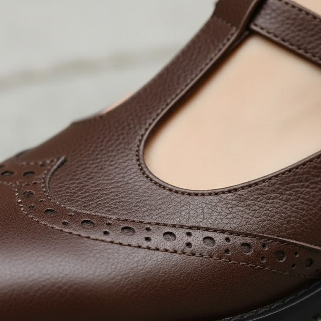 Women Strap Shoes Buckle Closure Cushioned Sole
