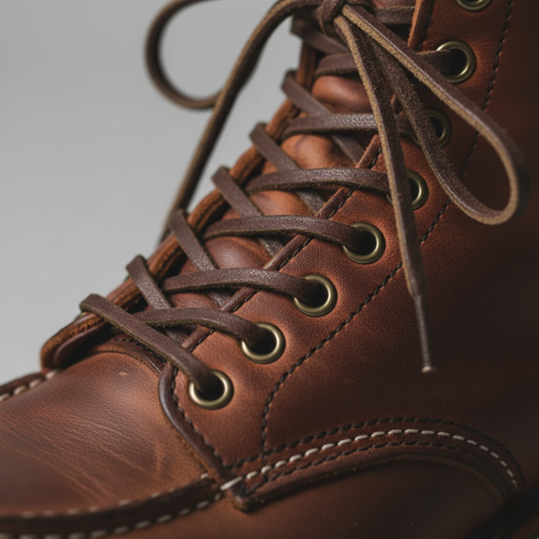 Botas ortopédicas de hombre con puntera mocasín de cuero sintético