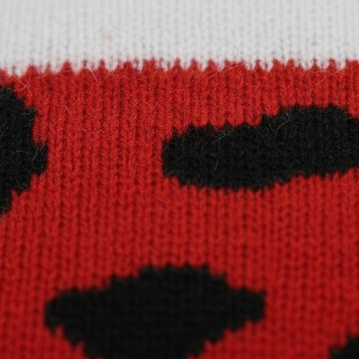 Women Leopard Print Knit Sweater Relaxed Fit Long Sleeve