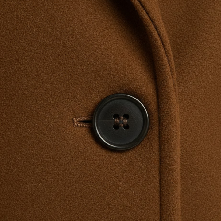 Oversized Wool Coat Structured Collar Autumn Winter