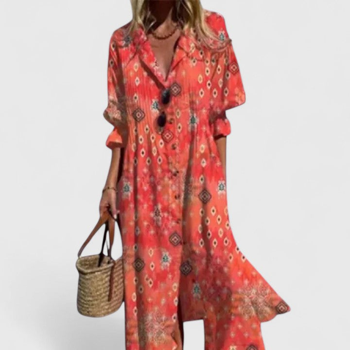 Women's Dress Boho Style Short Sleeve