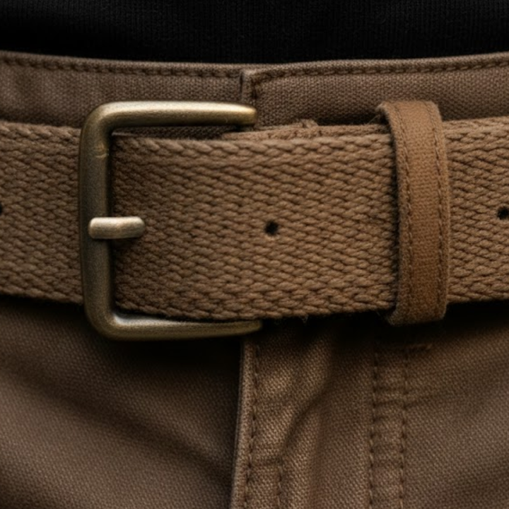 Pantalon cargo isolé en toile de coton utilitaire à jambe droite pour homme