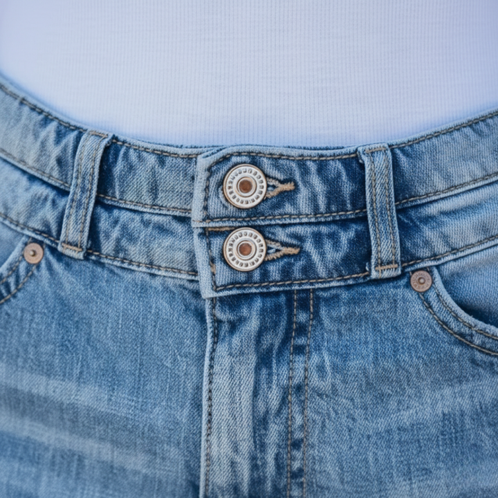 Women Cotton High Waist Ripped Denim Shorts
