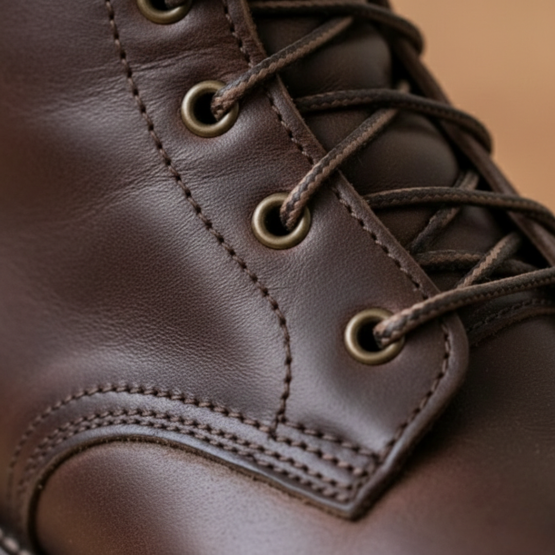 Bottes orthopédiques à sangle velcro cheville cuir homme