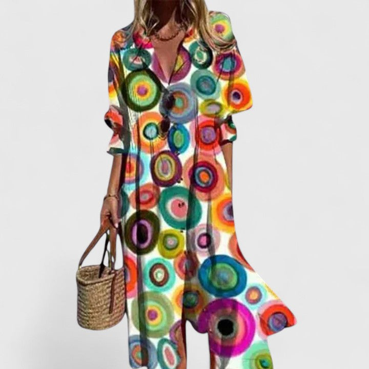 Women's Dress Boho Style Short Sleeve