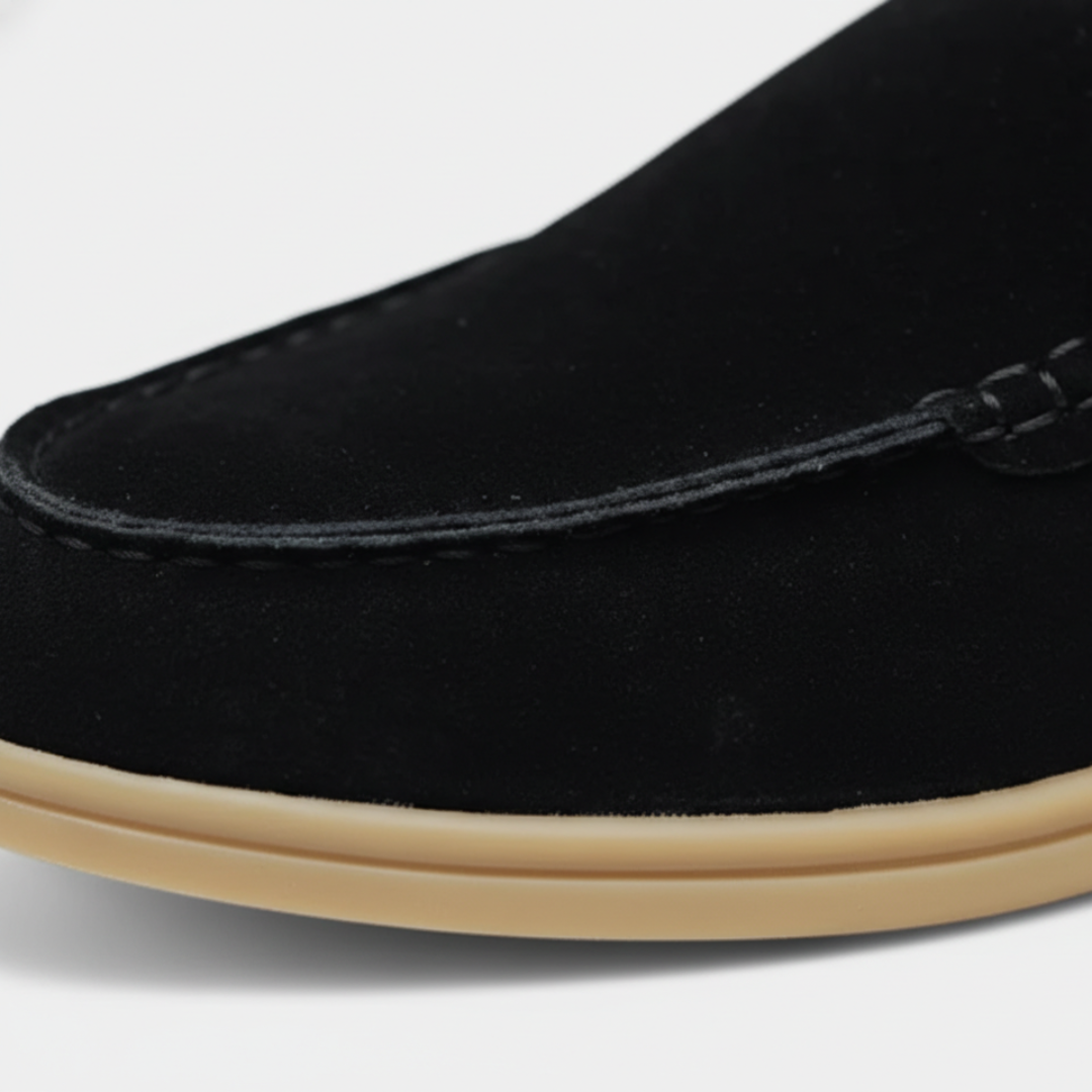 Mocassins à enfiler pour homme en daim synthétique orthopédique