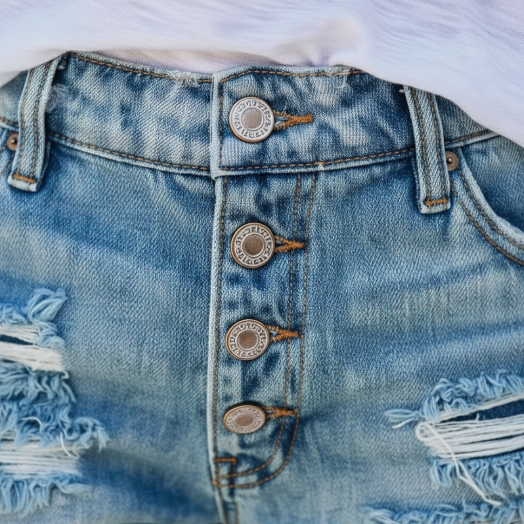 Women’s Boho Fringe Shorts with Elastic Waist