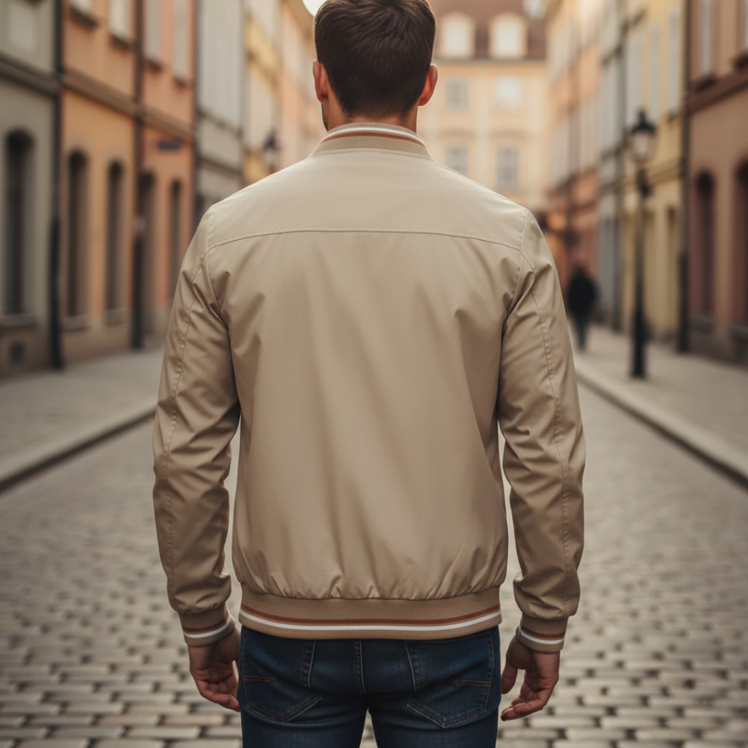 Veste aviateur zippée légère pour homme