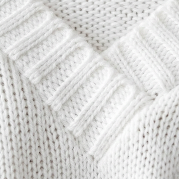 Sweater V-Neck Ribbed Knit Long Sleeve Womens