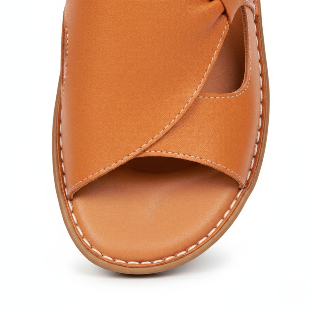 Orthopedic Sandals Vegan Leather Slip On Wedge Women Summer