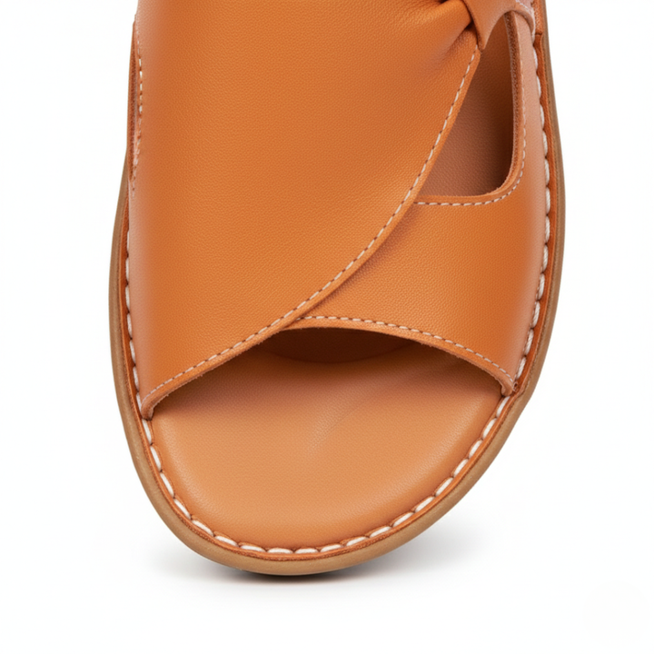 Orthopedic Sandals Vegan Leather Slip On Wedge Women Summer