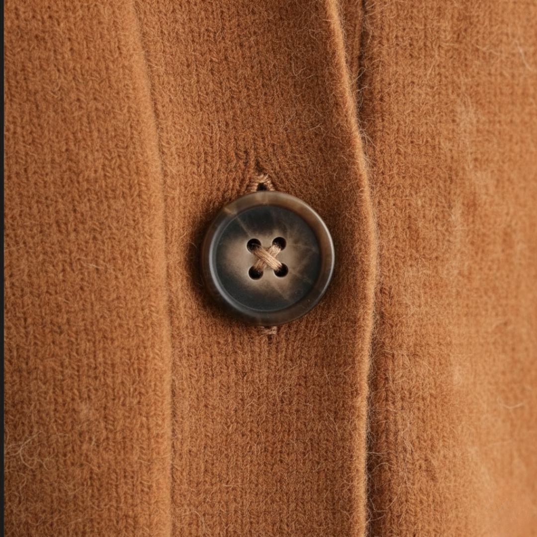 Cardigan en laine tricotée à boutons, manches longues, pour femmes