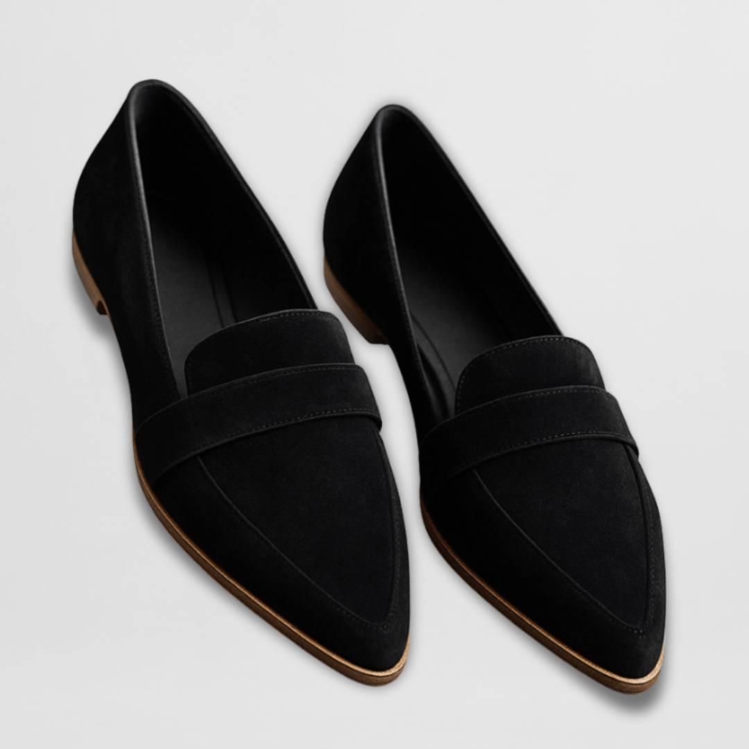 Mocasines ortopédicos para mujer de ante suave, sin cordones, con plantilla acolchada y suela ligera