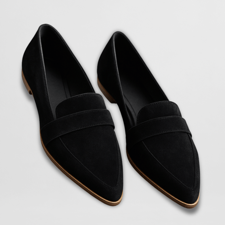 Mocasines ortopédicos para mujer de ante suave, sin cordones, con plantilla acolchada y suela ligera