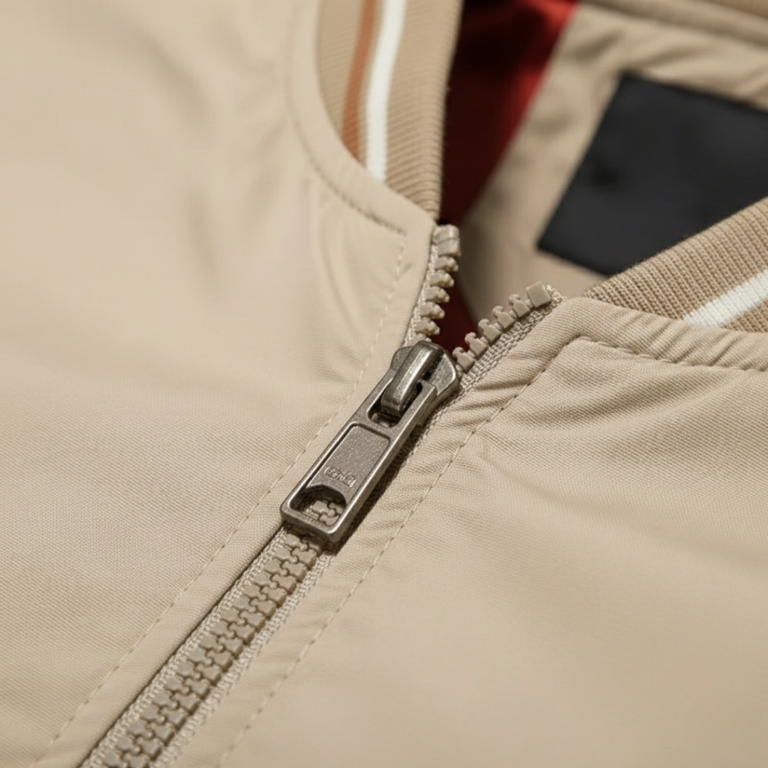 Veste aviateur zippée légère pour homme