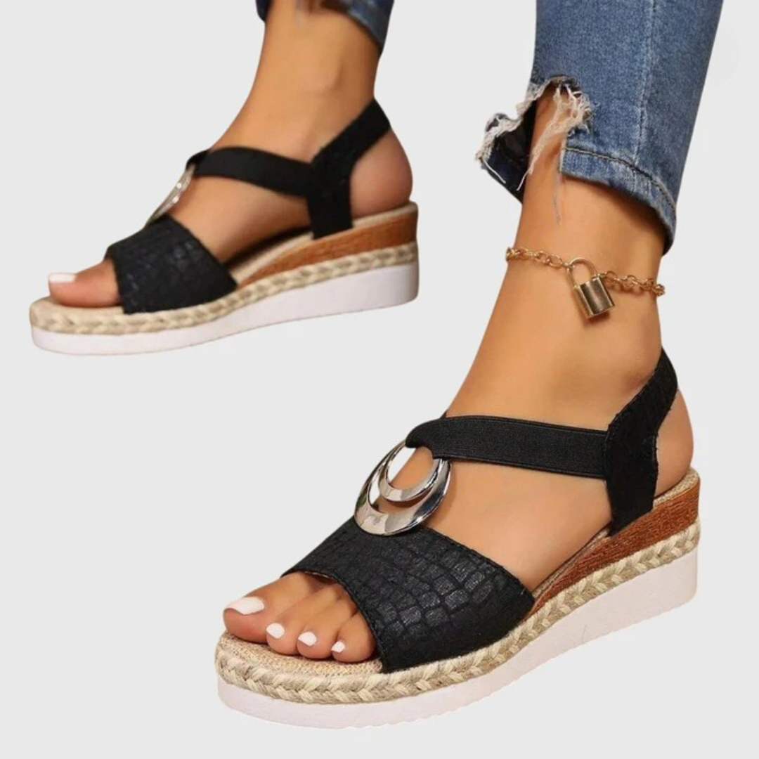 Sandalias para mujer con plantilla anatómica de cuero